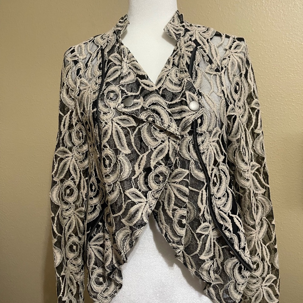 INC Elegant Lace Floral Jacket